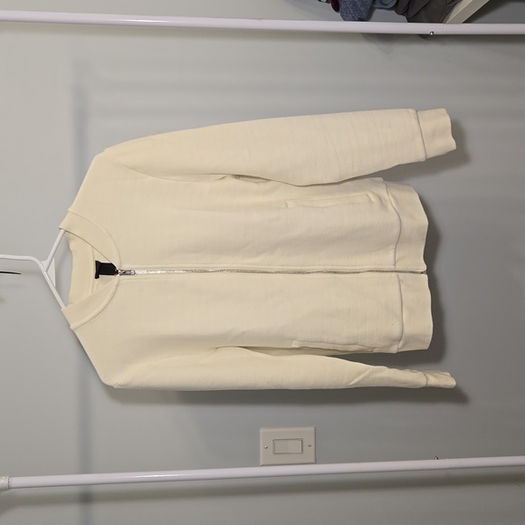 H&M mens white zip up sweater - Picture 1 of 3